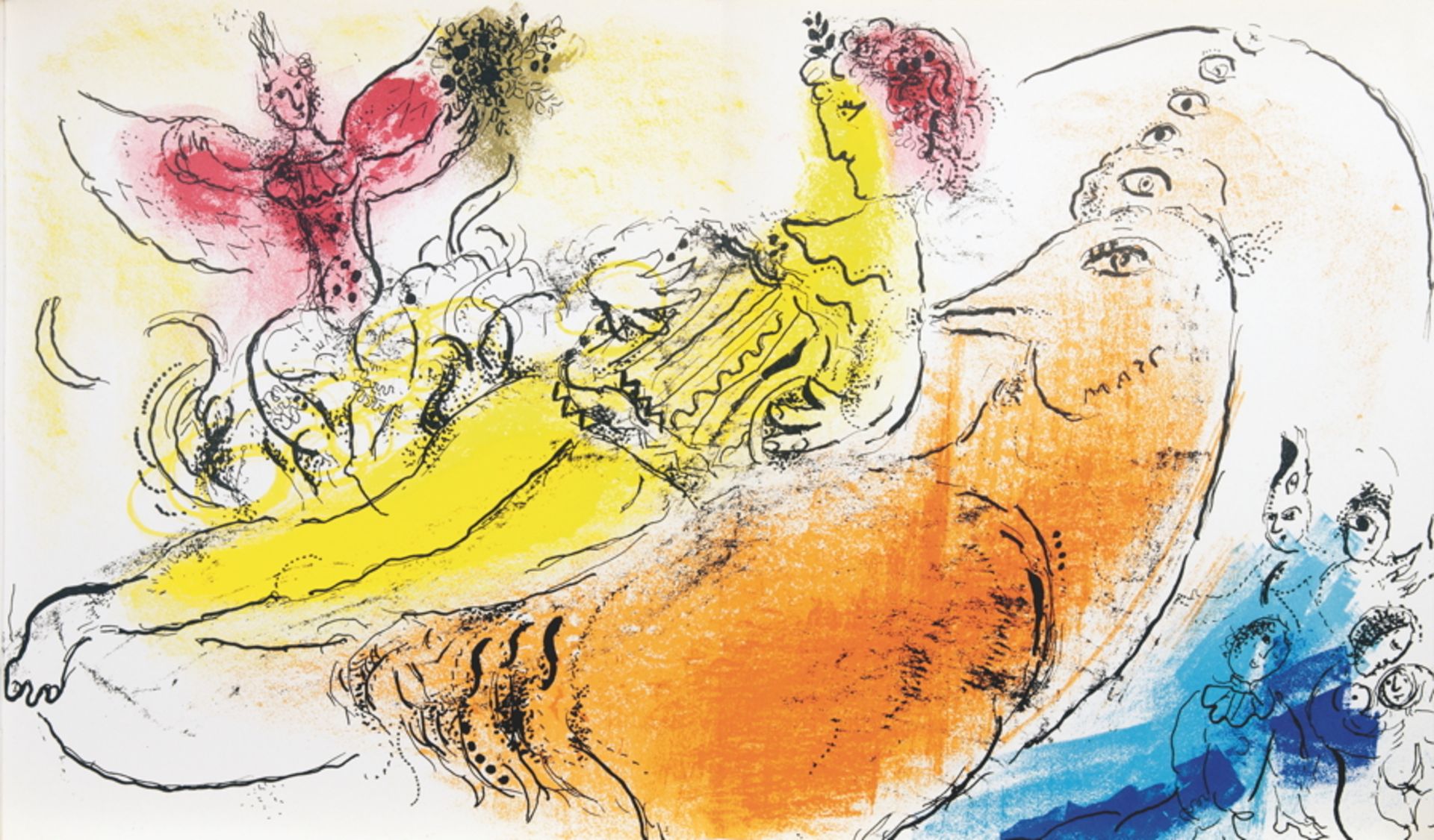 Marc Chagall - Jacques Lassaigne. Chagall. Paris, Maeght 1957. Mit 15, meist farbigen, Lithographien