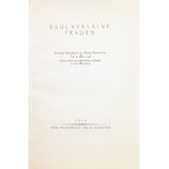 Paul Verlaine. Frauen. – Männer. Hannover, Paul Steegemann 1919 und 1920. Originalhalbpergamentbände