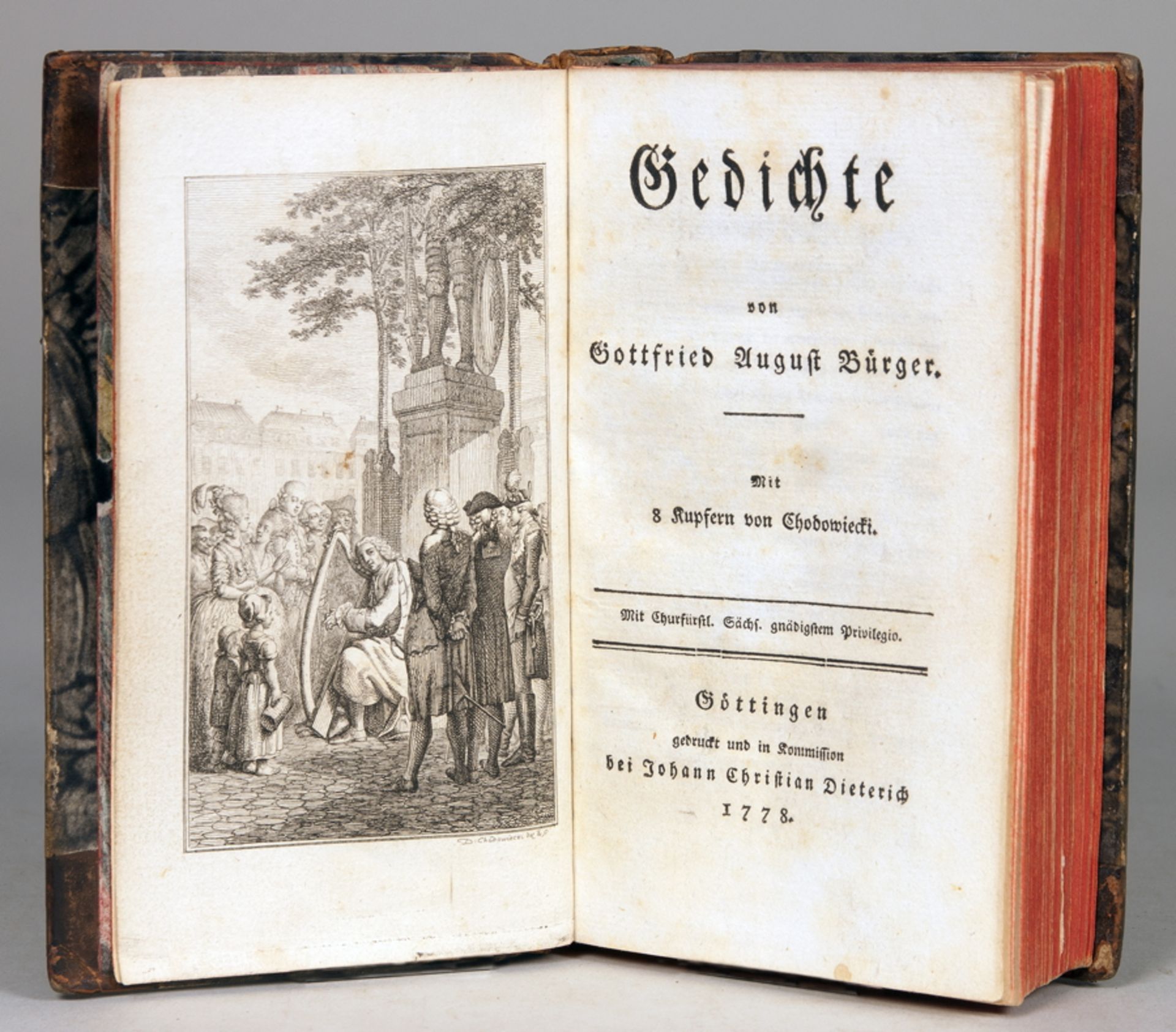 Gottfried August Bürger. Gedichte. Mit 8 Kupfern von Chodowiecki. Göttingen, Johann Christian