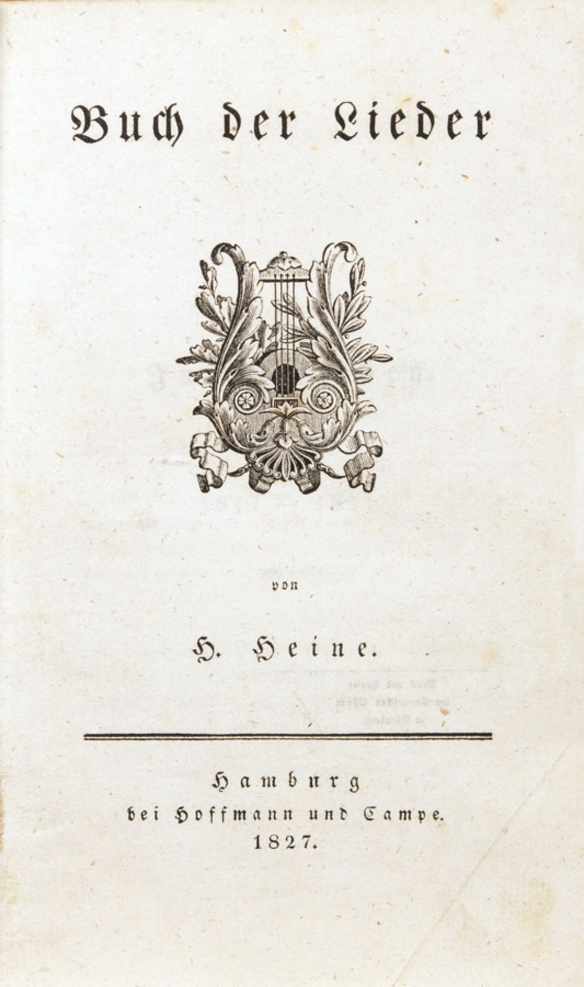 Heinrich Heine. Buch der Lieder. Hamburg, Hoffmann und Campe 1827. Roter Halblederband der Zeit