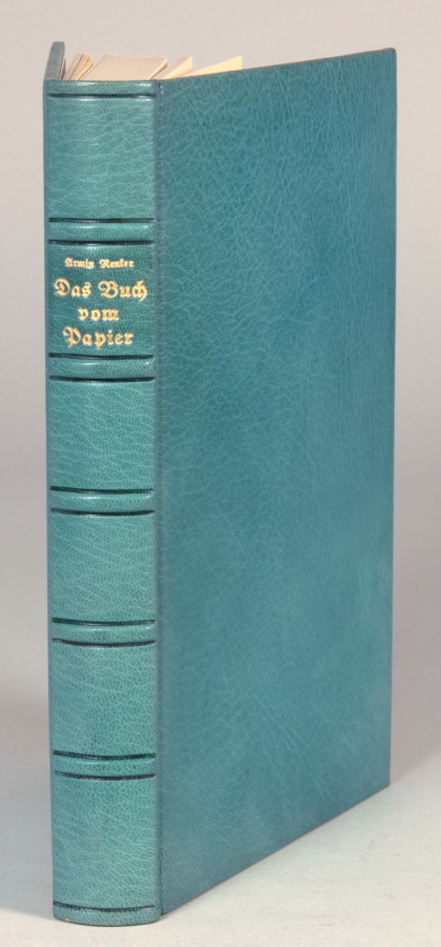 Armin Renker. Das Buch vom Papier. Vierte, neu bearbeitete Auflage. Leipzig, Insel 1951. Mit