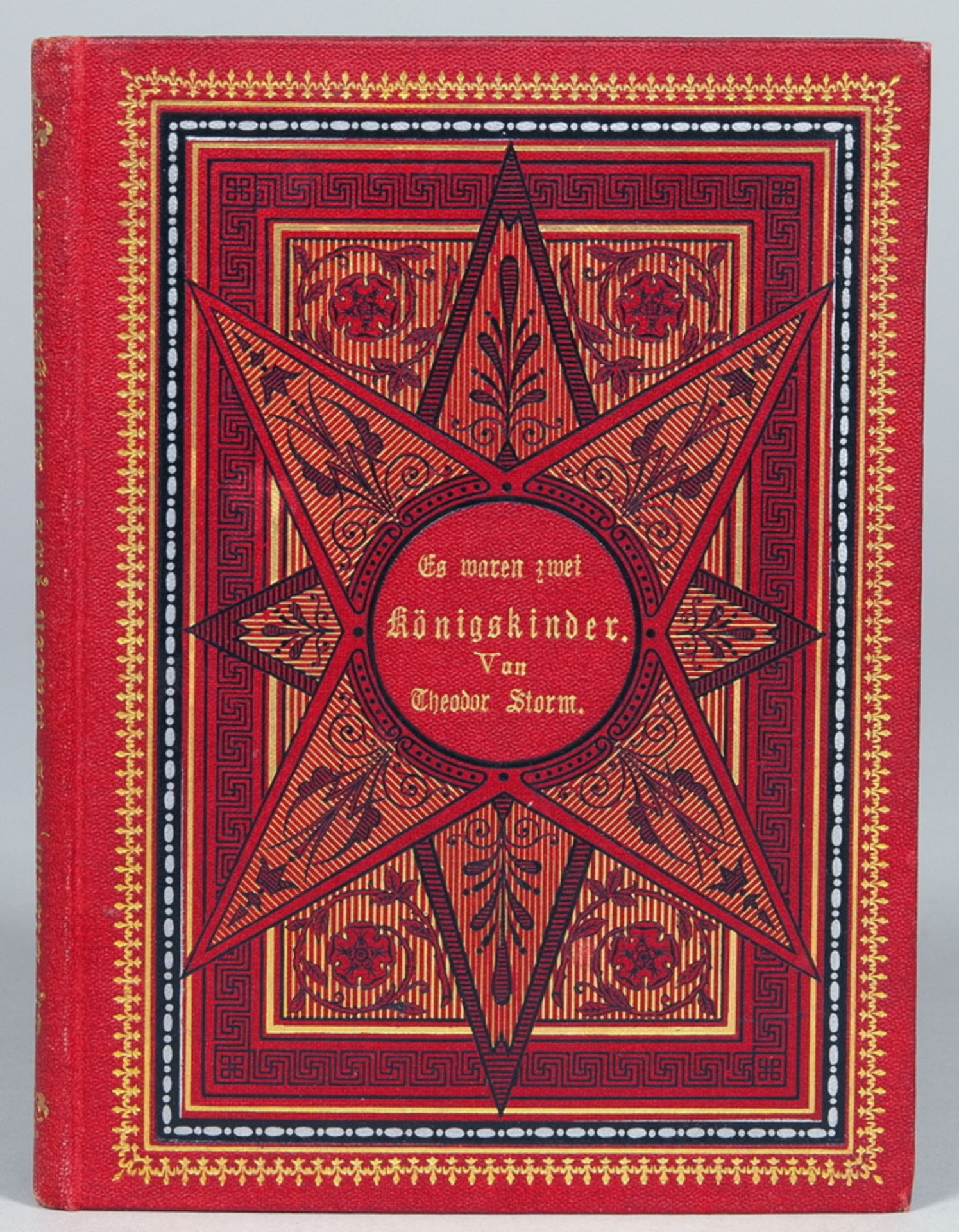 "Theodor Storm. »Es waren zwei Königskinder.« 1884. Berlin, Paetel 1888. Roter Originalleinenband