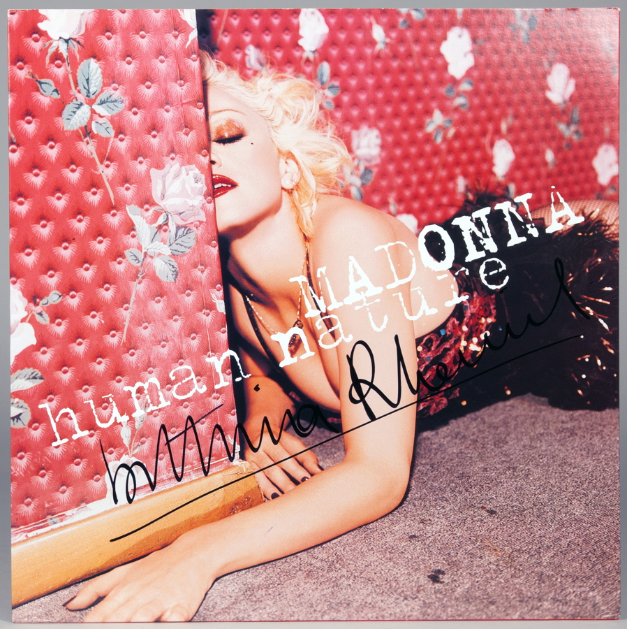 Bettina Rheims - Madonna. Human Nature. LP. Maverick Records 1995.Frontcover unter Verwendung