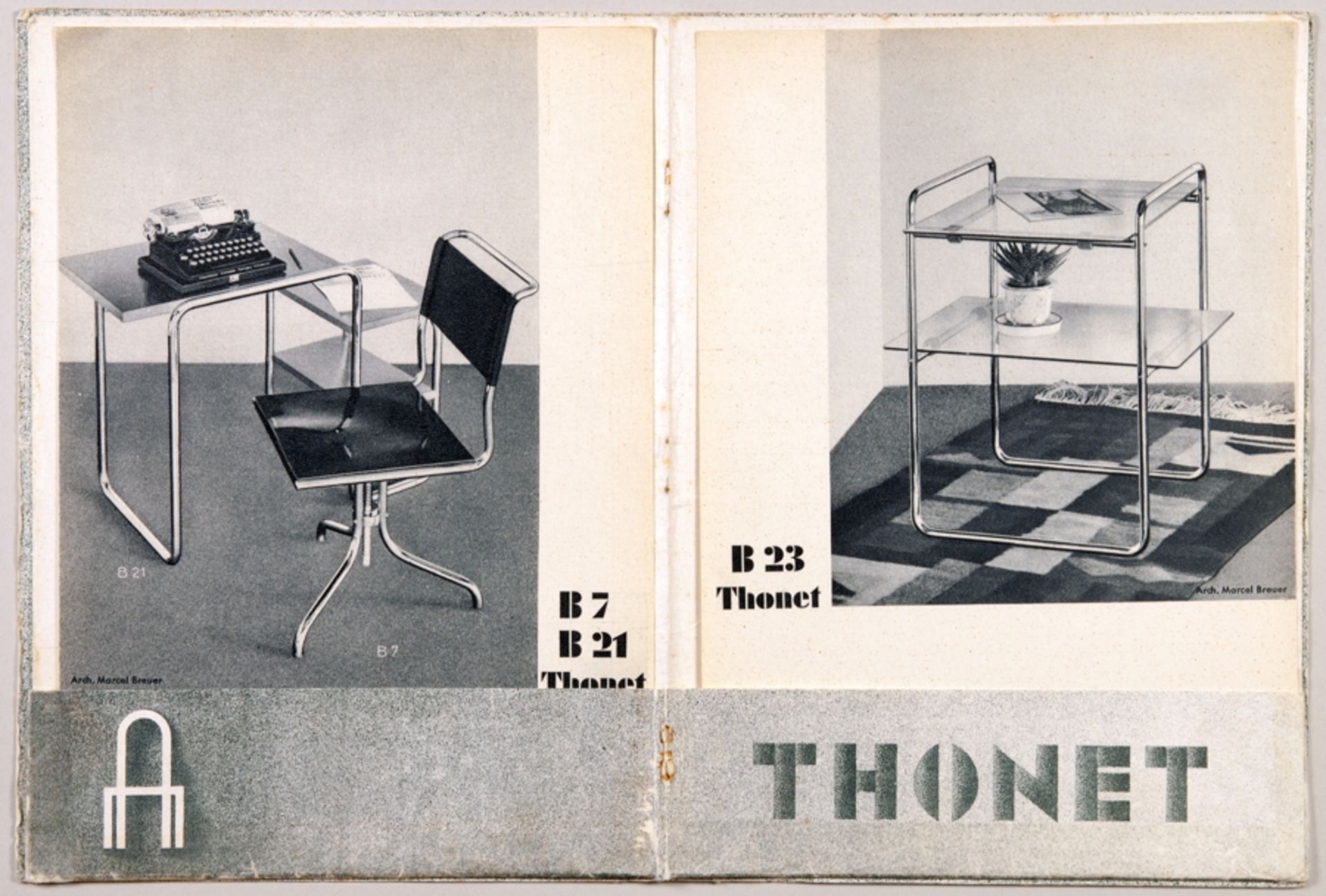 Bauhaus - Kurt Schmidt. Thonet. Firmenkatalog in Loseblattwerk. [Frankenberg/Eder um 1930]. 38