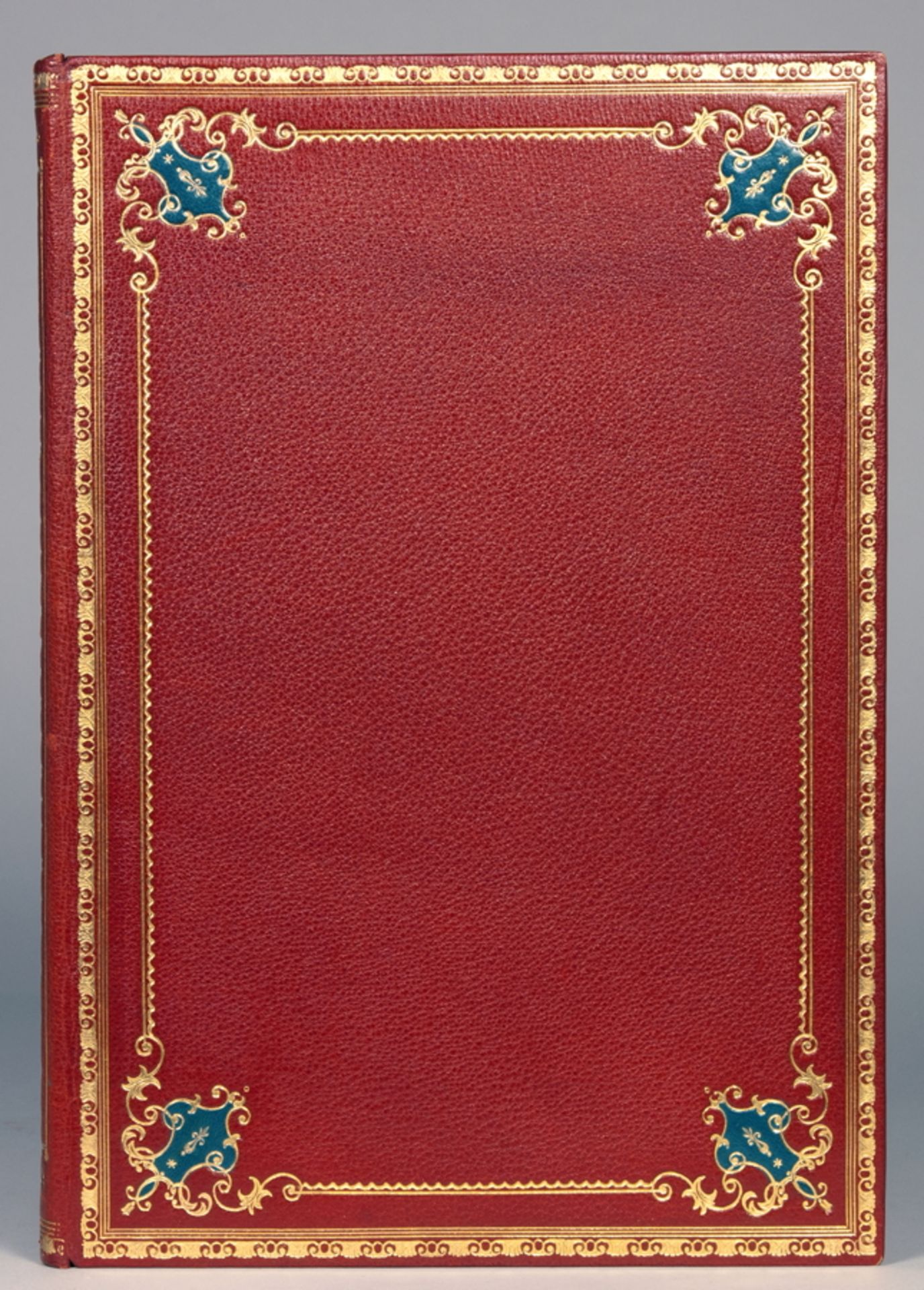 Phaidon - Ovid. Liebesgedichte. [Stuttgart, Phaidon 1924]. Roter Maroquinband mit reicher floraler