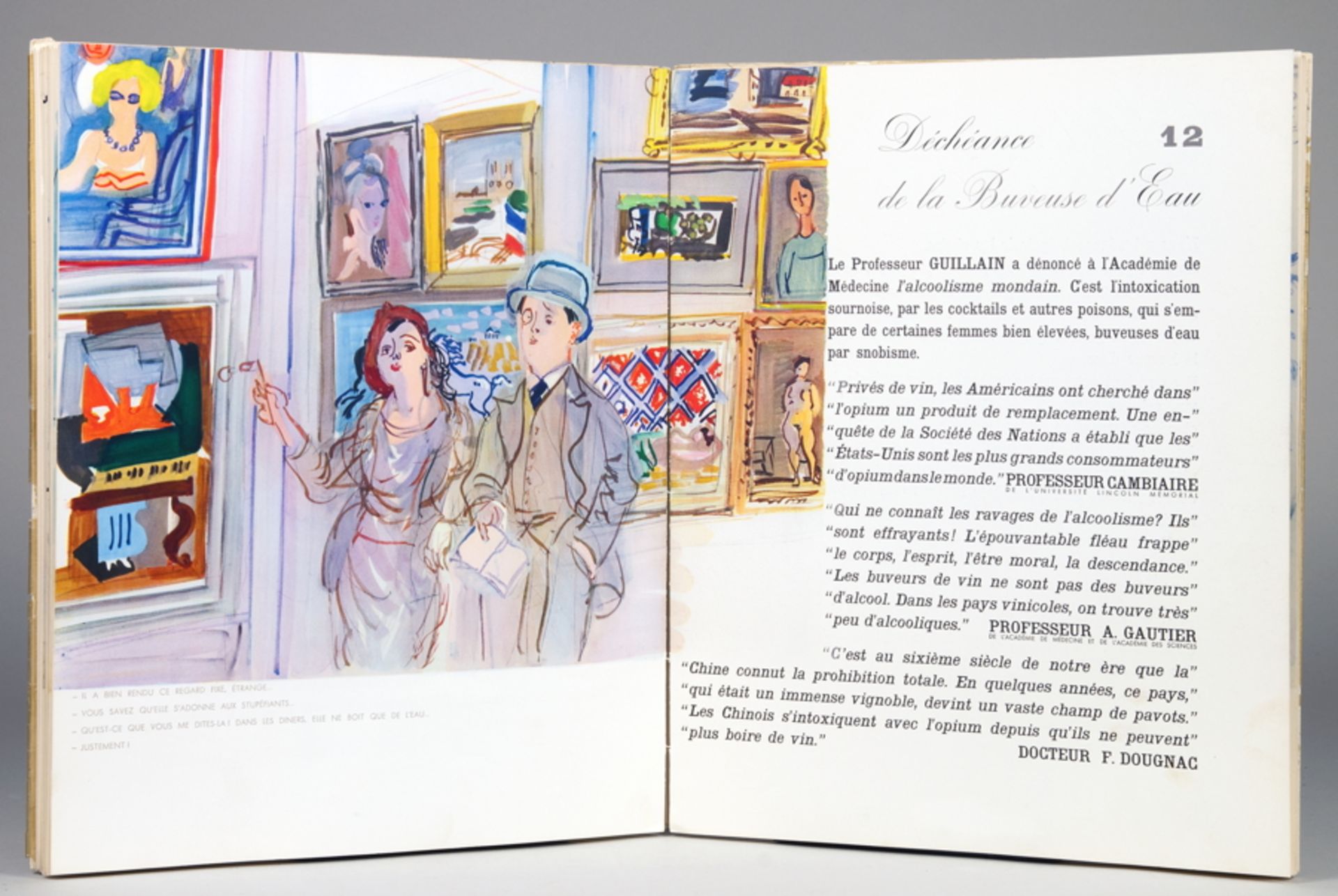 Raoul Dufy. Mon Docteur le Vin. Aquarelles de Raoul Dufy. Texte de Gaston Derys. Paris 1936. Mit
