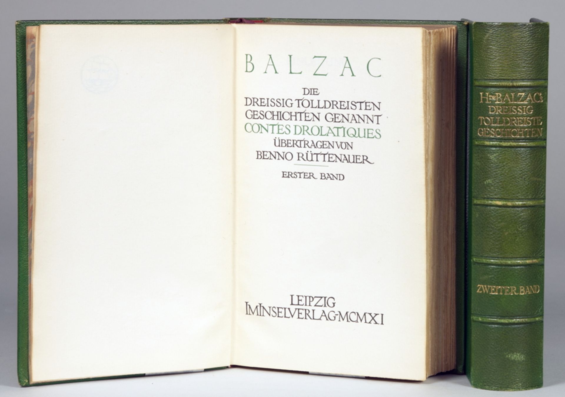 "Insel Verlag - [Honoré de] Balzac. Die dreissig tolldreisten Geschichten genannt Contes