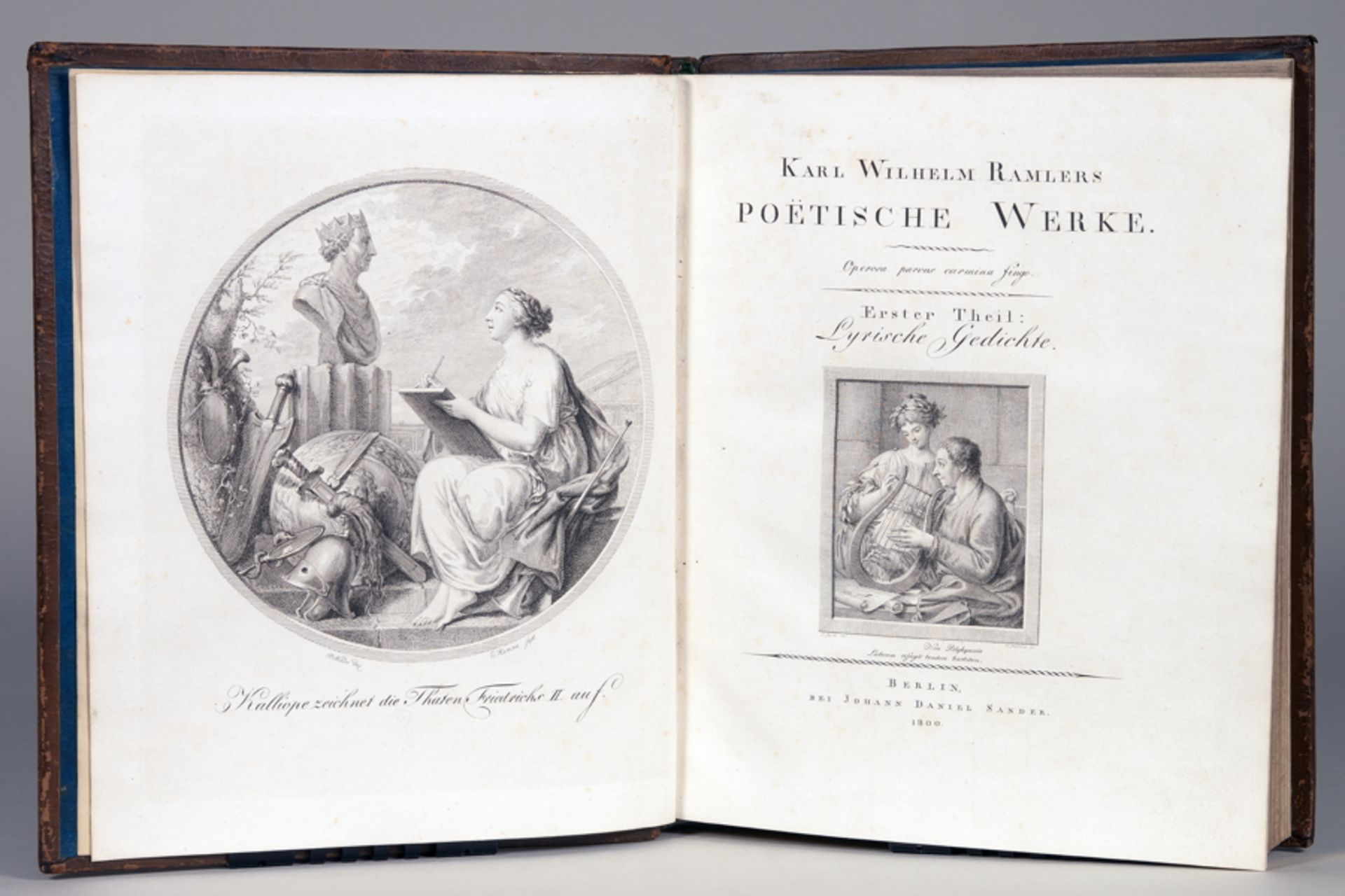 "Karl Friedrich Ramler. Poetische Werke. Operosa parvus carmina fingo. Erster [und] Zweiter Theil.