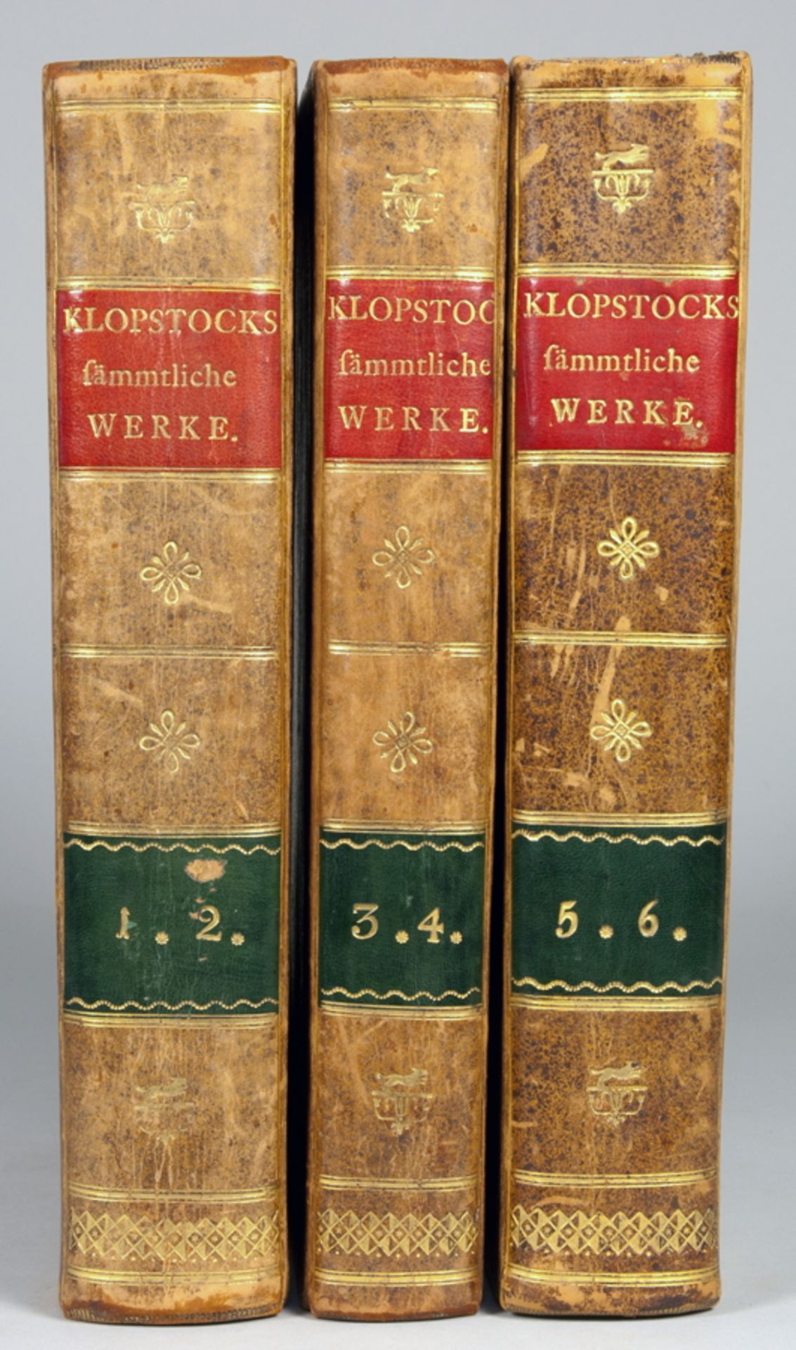 [Friedrich Gottlieb] Klopstock. Werke. Erster [bis] Sechster Band [von sieben, in drei Bänden].