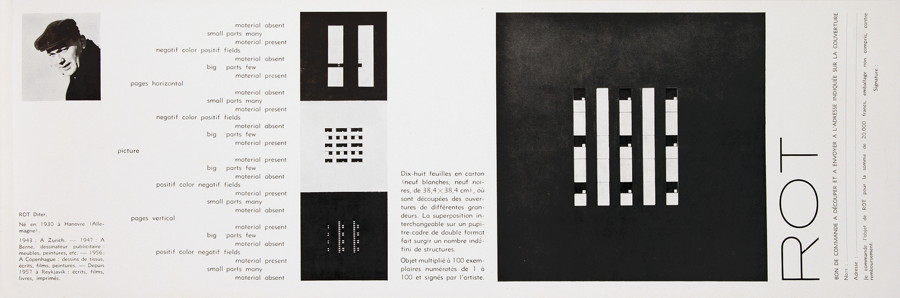 Daniel Spoerri - Edition Mat. Multiplication d’œuvres d’art. [Paris 1959]. Mit zahlreichen - Image 2 of 2