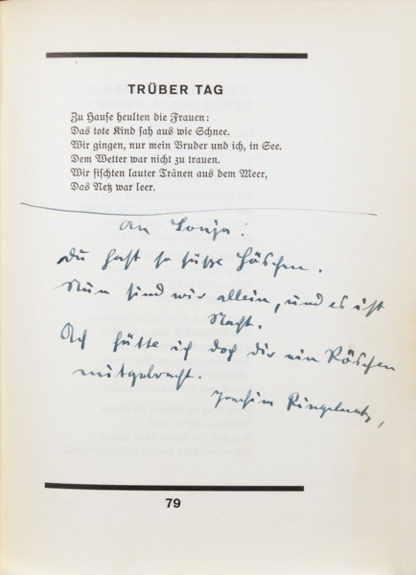 Joachim Ringelnatz. Allerdings. Gedichte. Berlin, Rowohlt 1928. Originalleinenband mit