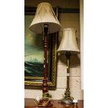 2 TALL TABLE LAMPS + SHADES AS NEW