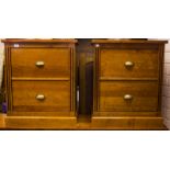 PAIR OF 2 DRAWER CHERRYWOOD CHESTS