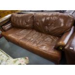 LARGE LEATHER SETTEE