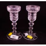 PAIR OF WATERFORD CANDLESTICKS 6''