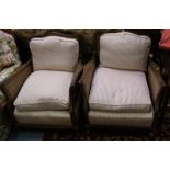 PAIR OF ANTIQUE BERGERE CHAIRS