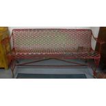 LATTICE DESIGN IRON GARDEN SEAT