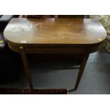 INLAID D-END FOLD OVER CARD TABLE (AF)