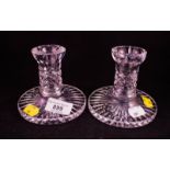 PAIR OF WATERFORD CANDLESTICKS 4''