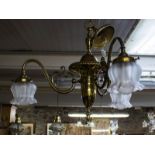 PAIR OF QUALITY 3 BRANCH LIGHT FITTINGS