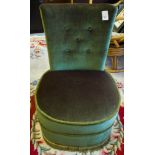 BUTTON BACK BEDROOM CHAIR (GREEN)