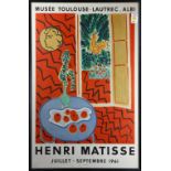 Exhibition Poster, "Henri Matisse, at the Musee Toulouse-Lautrec, Albi," 1961, lithograph in colors,