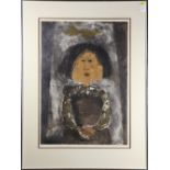 Graciela Rodo Boulanger (Bolivian, b. 1935), Sitting Girl, etching with aquatint, pencil signed