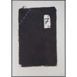 Antoni Tapies (Spanish, 1923-2012), "Number 7," etching with aquatint, pencil signed lower right,
