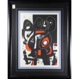 After Joan Miro (Spanish, 1893-1983), Untitled, lithograph in colors, bears signature lower right,