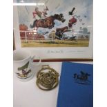 A quantity of Thelwell items to include a ltd edition print