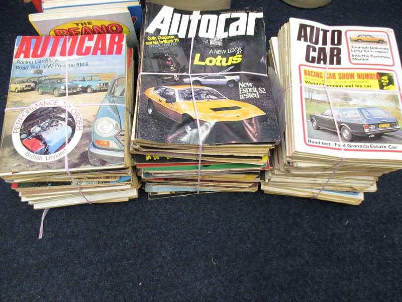 A large quantity of 1970's motoring magazines and some books