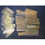 A large quantity of brass door finger plates