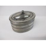 A 19th century pewter tea caddy