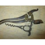 A patent leaver action corkscrew