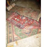 2 vintage Persian rugs and a runner