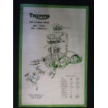 A original  Triumph Bonneville 650 Trophy workshop poster