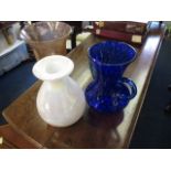 2 Murano and a Stevens glass vases