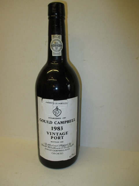 A bottle of 1983 Gould Cambell vintage port