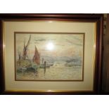 A vintage seascape watercolour signed lower right