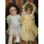 SFBJ bisque doll and a Heubach doll