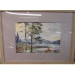 A framed watercolour signed J Chambury