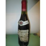 A bottle of 1996 Chauvenet Gevrey Chambertin Burgandy wine