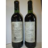 Two bottles of 1973 Lacour Pavillon Bordeaux