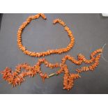 2 Coral necklaces