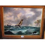 Oil on Canvas sea scape signed A. Christopher