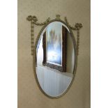 A vintage adams style, bevelled glass wall mirror