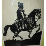 A 19th Century paper cut silhouette of Napoleon on his horse