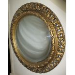 A modern round wall mirror