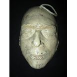 An original plaster death mask of  Thomas Litherland Davis, clock maker from Chester