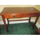 A vintage mahogany 2 drawer side table